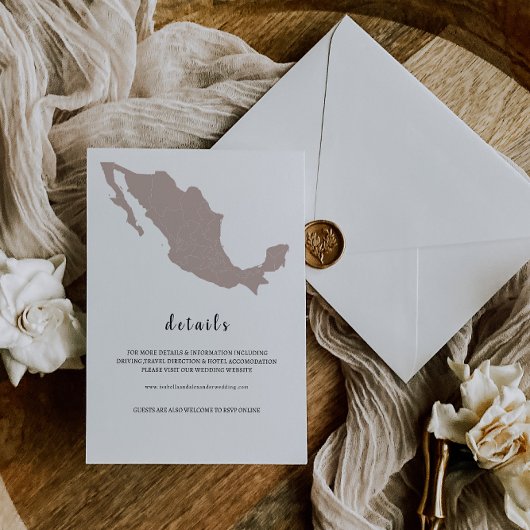 ELEGANT Mexico Wedding details Kaart