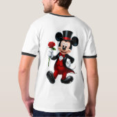 Elegant Mickey Mouse Evening Rose T-Shirt (Achterkant volledig)