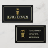 Elegant micro brouwerij ambachtelijk bier visitekaartje (Voorkant / Achterkant)