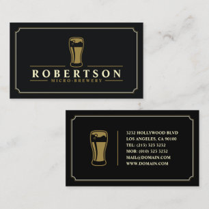 Elegant micro brouwerij ambachtelijk bier visitekaartje