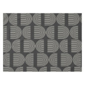 Elegant Mid Century Mod Arch Lines Black en White Tafelkleed (Voorkant (Horizontaal))