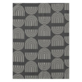 Elegant Mid Century Mod Arch Lines Black en White Tafelkleed (Voorkant)