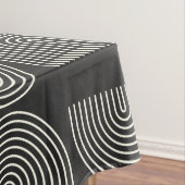Elegant Mid Century Mod Arch Lines Black en White Tafelkleed (Voorbeeld)