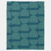 Elegant Mid Century Mod Arch Lines in Blauwgroen B Fleece Deken (Voorkant)