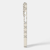 Elegant Mid-Century Modern Beige Gepersonaliseerd Case-Mate iPhone Case (Achterkant / Links)