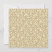 Elegant Mid Century Modern Damask Formele bruiloft Save The Date (Achterkant)