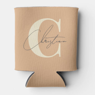 Elegant mid-century modern monogram perzik kus blikjeskoeler
