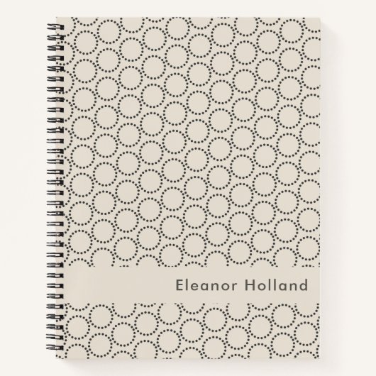 Elegant Mid-Century Moderne Gepersonaliseerd Notitieboek (Voorkant)