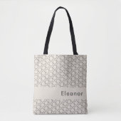 Elegant Mid-Century Moderne Gepersonaliseerd Tote Bag (Voorkant)