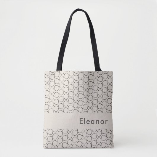 Elegant Mid-Century Moderne Gepersonaliseerd Tote Bag (Voorkant)