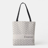 Elegant Mid-Century Moderne Gepersonaliseerd Tote Bag (Achterkant)