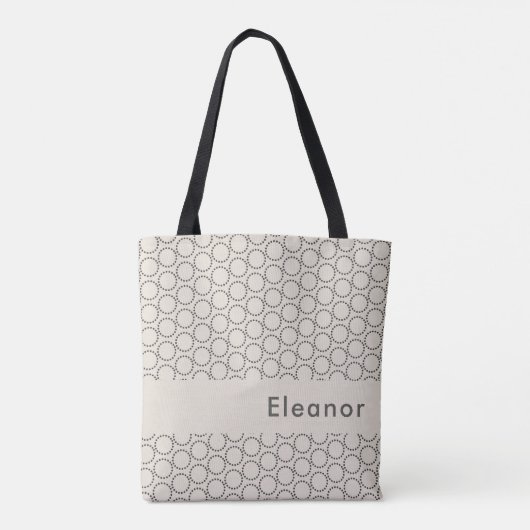 Elegant Mid-Century Moderne Gepersonaliseerd Tote Bag (Achterkant)