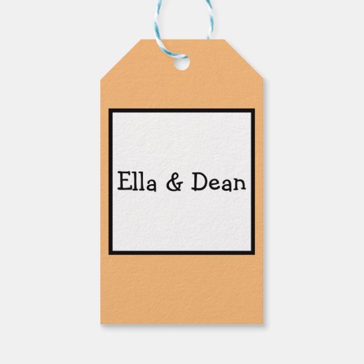 Elegant Mid-Century Moderne Gift Label Cadeaulabel (Achterkant)