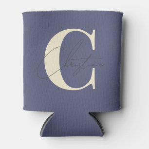 Elegant MidCentury Modern Monogram Lavendel Bries Blikjeskoeler
