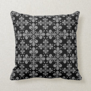Elegant middeleeual Fleur De Lis-patroon Kussen