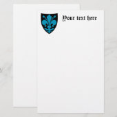 Elegant middeleeuws Fleur De Lis schild Briefpapier (Voorkant / Achterkant)
