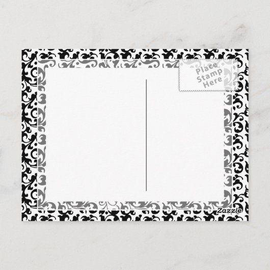 Elegant middeleeuwse letter A Antiek monogram Briefkaart (Achterkant)