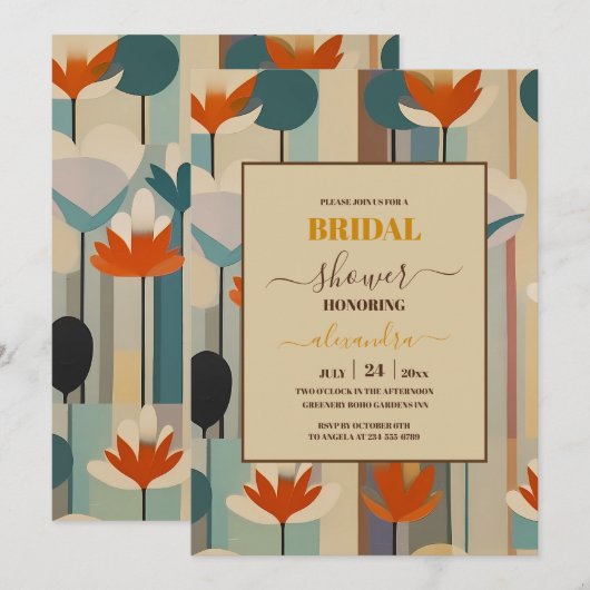 Elegant Midden-eeuws bloemig Vrijgezellenfeest Kaart (Voorkant / Achterkant)