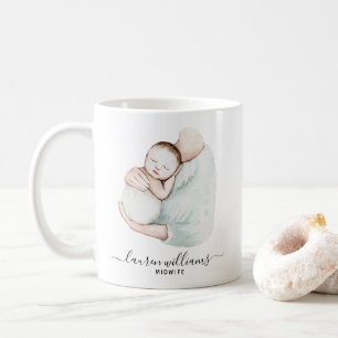 Elegant Midechtgenote Doula Cute Baby Nurse Waterv Koffiemok