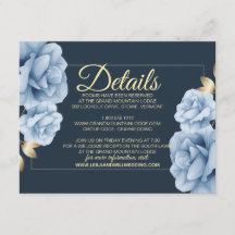 Elegant Midnight blauw bloemenbruiloft