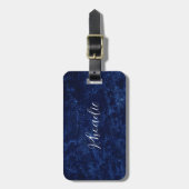 Elegant Midnight Blue Bagagelabel (Voorkant verticaal)