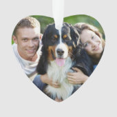 Elegant Midnight Blue Pet Memorial Photo Keepomwil Ornament (voorkant)