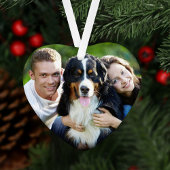 Elegant Midnight Blue Pet Memorial Photo Keepomwil Ornament