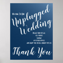 Elegant Midnight Blue Unplugged Weddenbord
