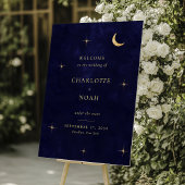 Elegant Midnight Celestial Wedding Welcome Acryl Bord
