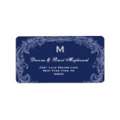 Elegant Midnight  Monogram B454 Etiket (Voorkant)