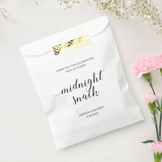 Elegant Midnight Snack Bruiloft Snoep Favor Bag Bedankzakje (Gezegeld)