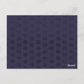 Elegant Midnight & White Trouwtafel Nummer Kaart (Achterkant)