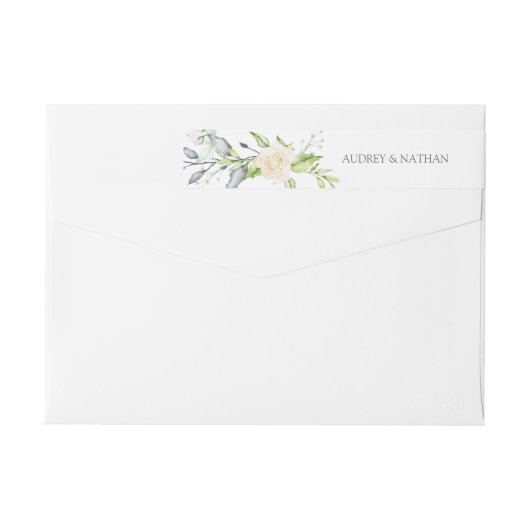 Elegant Midzomer Waterverf Floral Return Address (Achterkant)