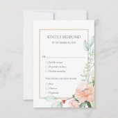 Elegant Midzomer Waterverf Florals | Keuze uit maa RSVP Kaartje (Voorkant)