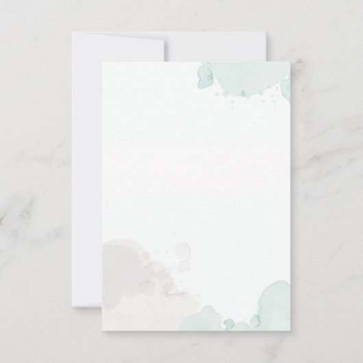 Elegant Midzomer Waterverf Florals | Keuze uit maa RSVP Kaartje (Achterkant)