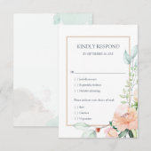 Elegant Midzomer Waterverf Florals | Keuze uit maa RSVP Kaartje (Voorkant / Achterkant)