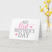 Elegant mijn eerste Moederdag | Wenskaart Kaart (Gele Bloem)