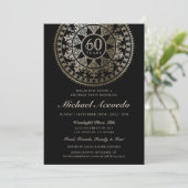 Elegant Milestone Birthday Invitations Gold Foil Kaart (Staand voorkant)