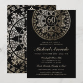 Elegant Milestone Birthday Invitations Gold Foil Kaart (Voorkant / Achterkant)