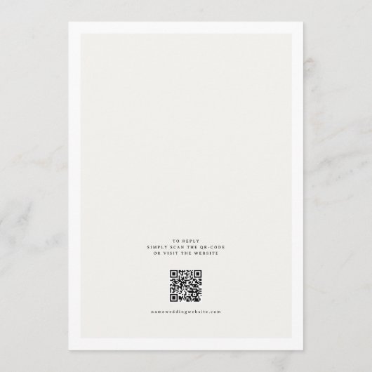 Elegant Mimimal Flower Nothing Fancy Wedding Kaart (Achterkant)