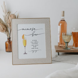 Elegant Mimosa Bar Party Teken Poster