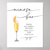 Elegant Mimosa Bar Party Teken Poster (Voorkant)
