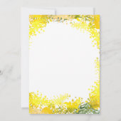 Elegant Mimosa Floral Wedding Kaart (Achterkant)