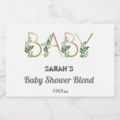 Elegant Mini Baby Slogan Baby shower Sparkling Wijnetiket (Enkel label)