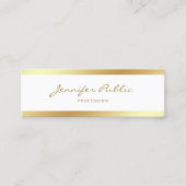 Elegant mini Calligrafie-script Gold Clean Design Mini Visitekaartje (Voorkant)