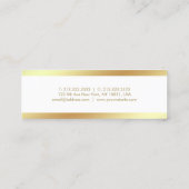 Elegant mini Calligrafie-script Gold Clean Design Mini Visitekaartje (Achterkant)