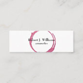 Elegant mini-rode rode rode wijnvlek Sommeliere Mini Visitekaartje (Voorkant)