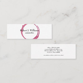 Elegant mini-rode rode rode wijnvlek Sommeliere Mini Visitekaartje