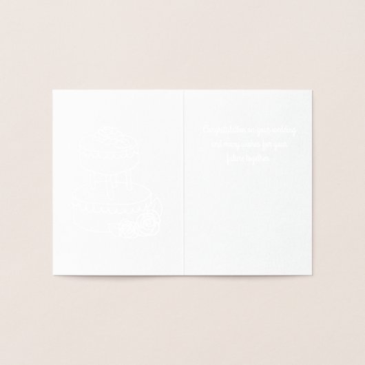 Elegant Mini Wedding Kaart (Binnen)