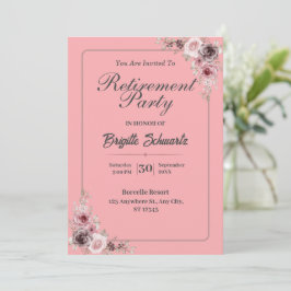 Elegant & Minialist Foto Pensioenpartij Uitnodigen Feestdagenkaart